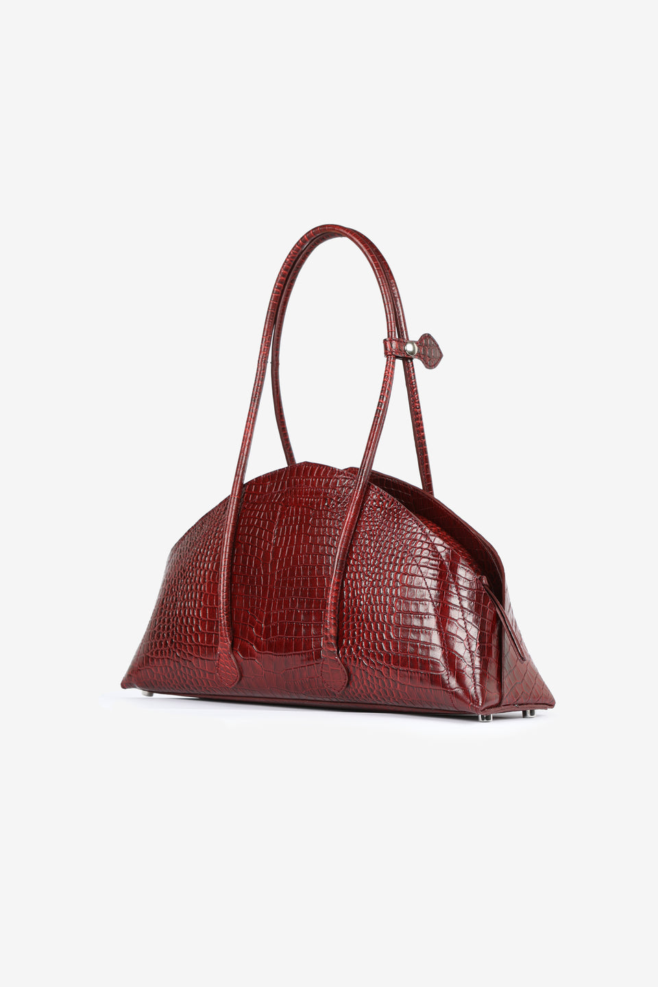 Tortellino Bag_La Bauletto_Croco_Burgundy