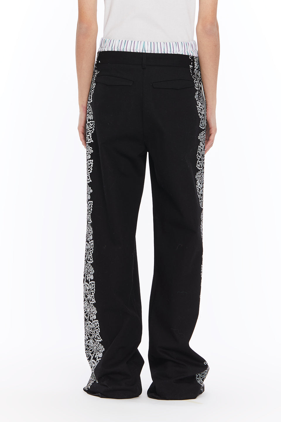 HANDMADE PRINT PLEATED TROUSERS